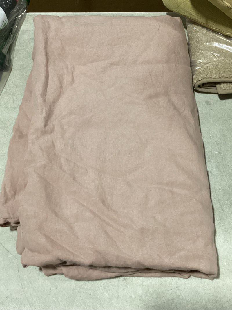 Condition photo showing Good Condition for quince european linen duvet cover no sham size king color rose 