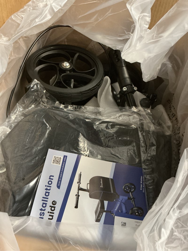 Condition photo showing Good Condition for Economy Knee Scooter, Steerable Knee Walker, Foldable Knee Scooters for Foot Injuries Adult Best Crutches Alternative?Knee Scooter for Adults.(Blacks)