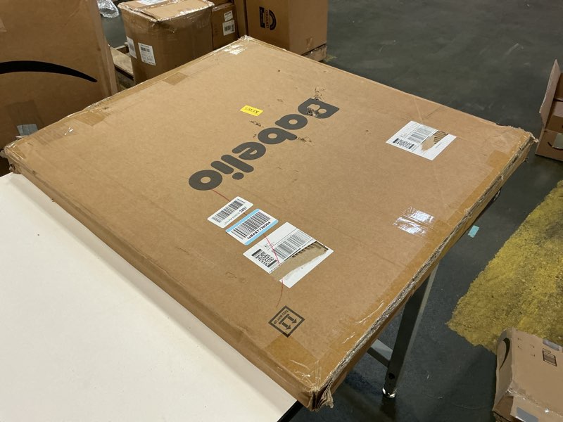 Condition photo showing New/Like New for BABELIO 29-55 Inch Extra Wide Baby/Dog Gate, PressGuard P7, Metal Auto Close, Pressure Mounted Pet Door for Doorways, NO Need Tools and Drilling, with Wall Cups, White White 30"Tall 29"-55" Wide