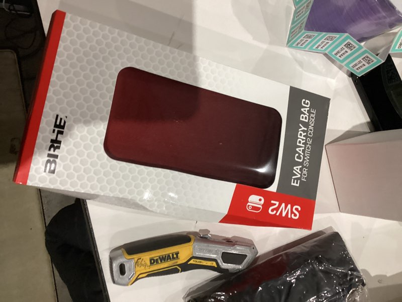 Condition photo showing New/Like New for BRHE Switch 2 Carry Case Compatible with Nintendo Switch 2 Console,Large Capacity Switch 2 Case, Portable Hard Travel Bag for Switch 2 Console & Accessories, 30 Game Card Slots (Black Red Gradient)