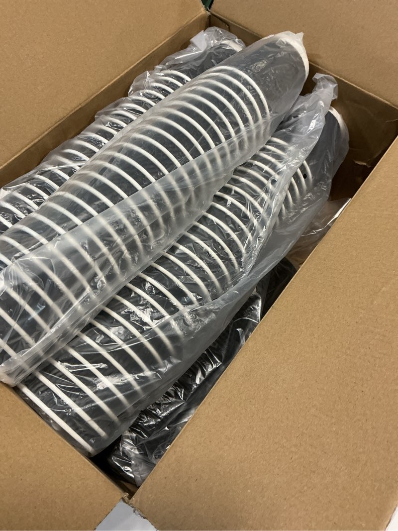 Condition photo showing New/Like New for 100 Pack 8 oz Disposable Coffee Cups with Lids, To Go Insulated Thick Coffee Cups for Hot/Cold Beverage, Corrugated Ripple Wall Cups for Espresso Coffee, Hot Chocolate and Cocoa - Black