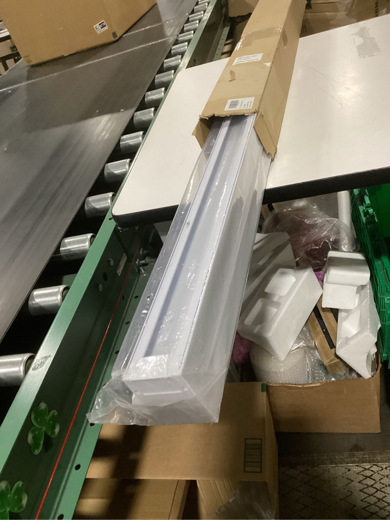 Condition photo showing New/Like New for joydeco no drill zebra blinds for windows, cordless day & night dual sheer roller shades, easy installation, free-stop lift system, light filtering privacy blinds for home(white,58" w x 75" h) a-white (no drill) 58"w x 75"h