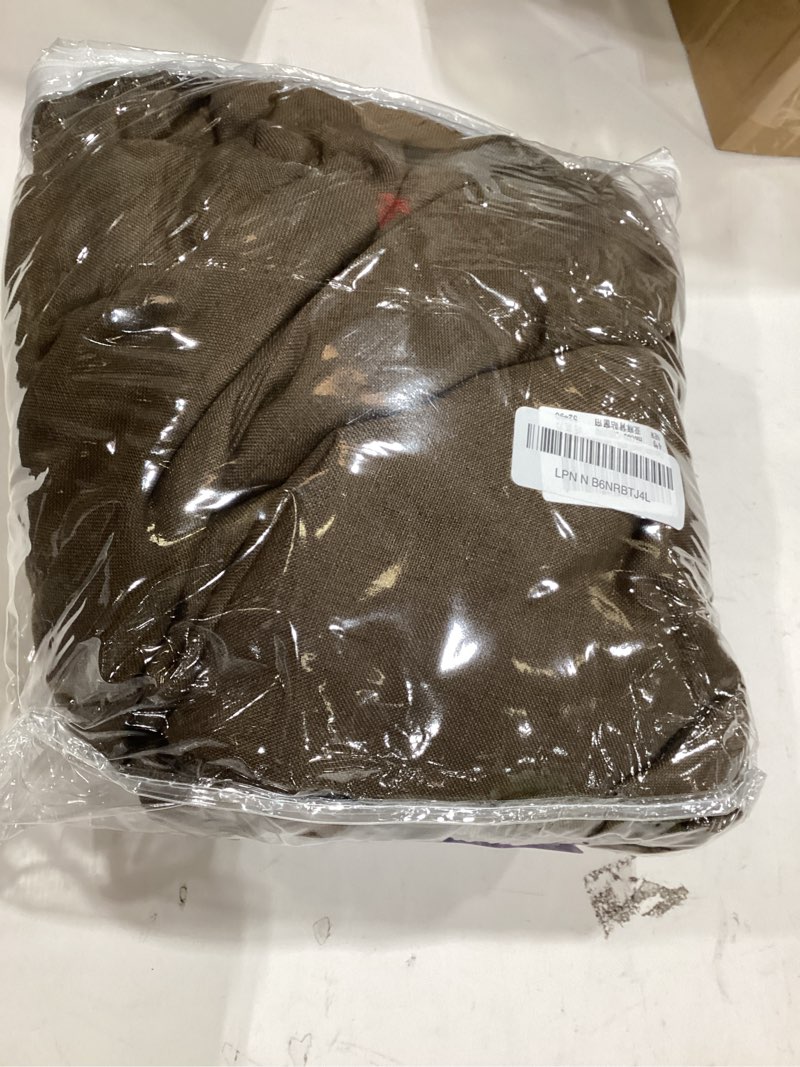 Condition photo showing Good Condition for Chocolate Linen Curtains 90 Inch Long 2 Panels Set for Bedroom Living Room, Soft Linen Textured Wind