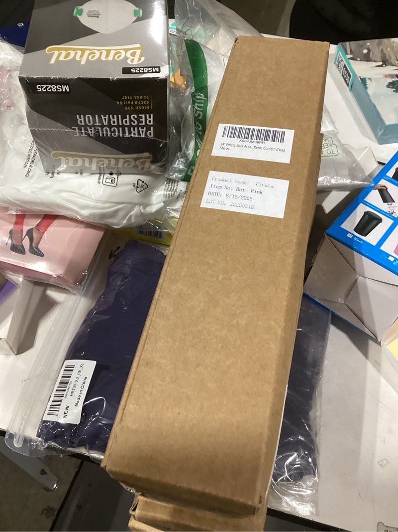 Condition photo showing New/Like New for 34" Piñata Stick Accessories Set, Pinata Bat, Blindfold Eye Mask, Hemp Rope, Confetti (Pink)