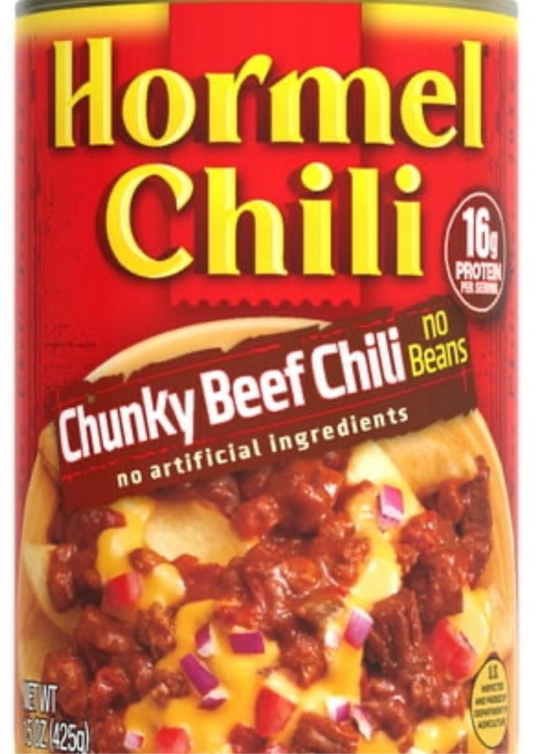 (( Pack Of 12 Cans))Hormel Chili  CHILI CHUNKY BEEF 16g Protein ((BEST BY/MAR/2028))