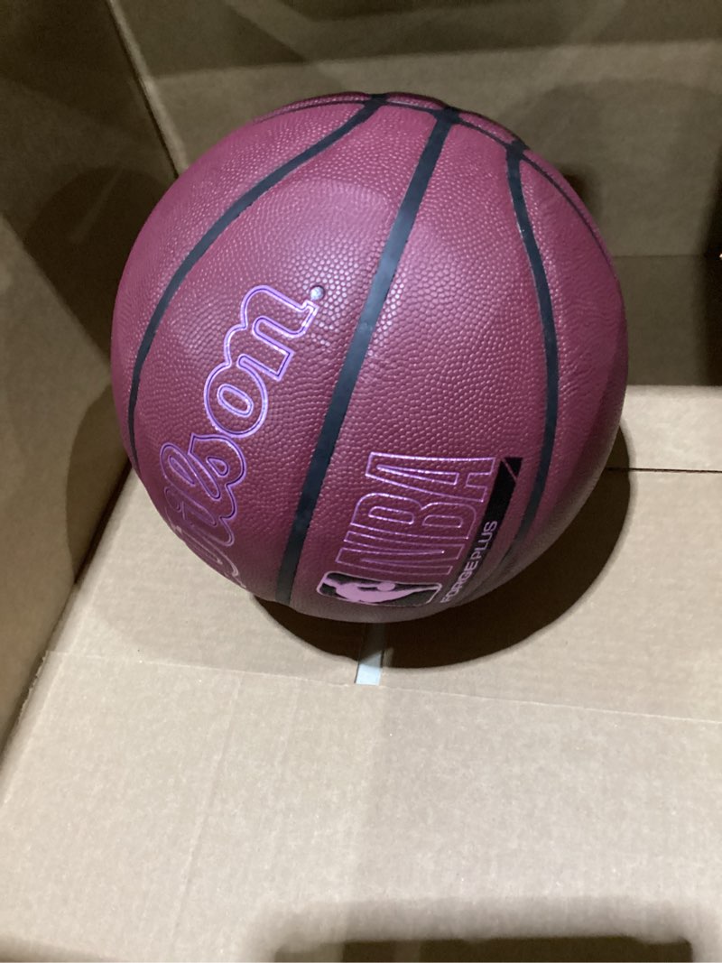 Condition photo showing Good Condition for wilson nba forge plus indoor/outdoor basketball - maroon, size 6-28.5" forge plus size 6 - 28.5" maroon
