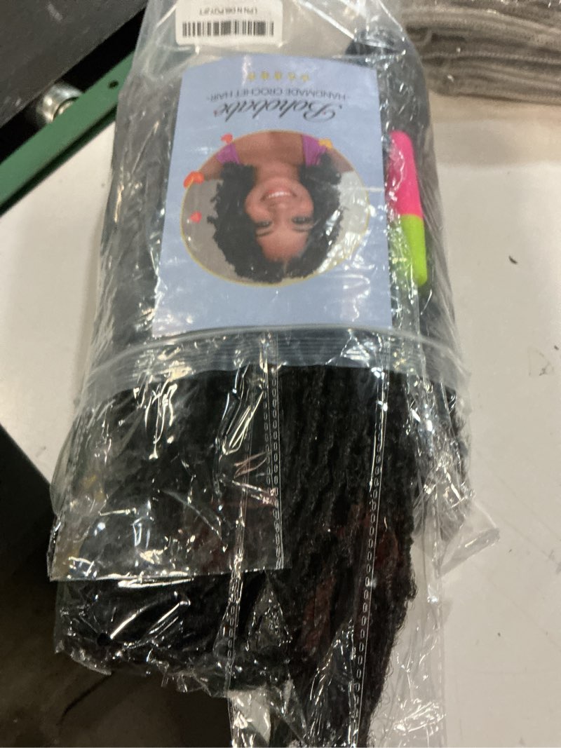 Condition photo showing Good Condition for bohobabe 24 inch light weight butterfly locs crochet hair 8 packs long black distressed butterfly soft faux locs toupees hair, 1b 24 inch (pack of 8) 1b(natural black)