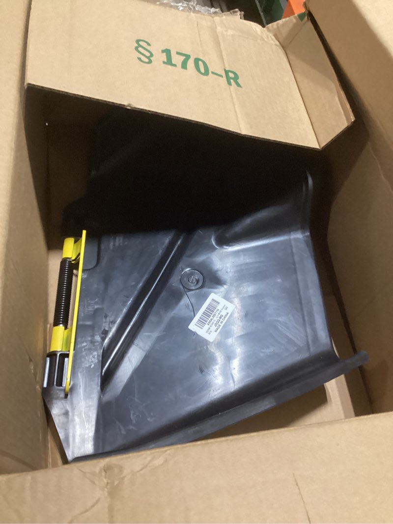 Condition photo showing Good Condition for m123859 disch-arge chute/chute cover compatible with john d-eere 48" 54" lx172 lx173 lx176 lx178 lx186 lx188 models, contain m112899 pin & m83410 spring & m84309 retainer
