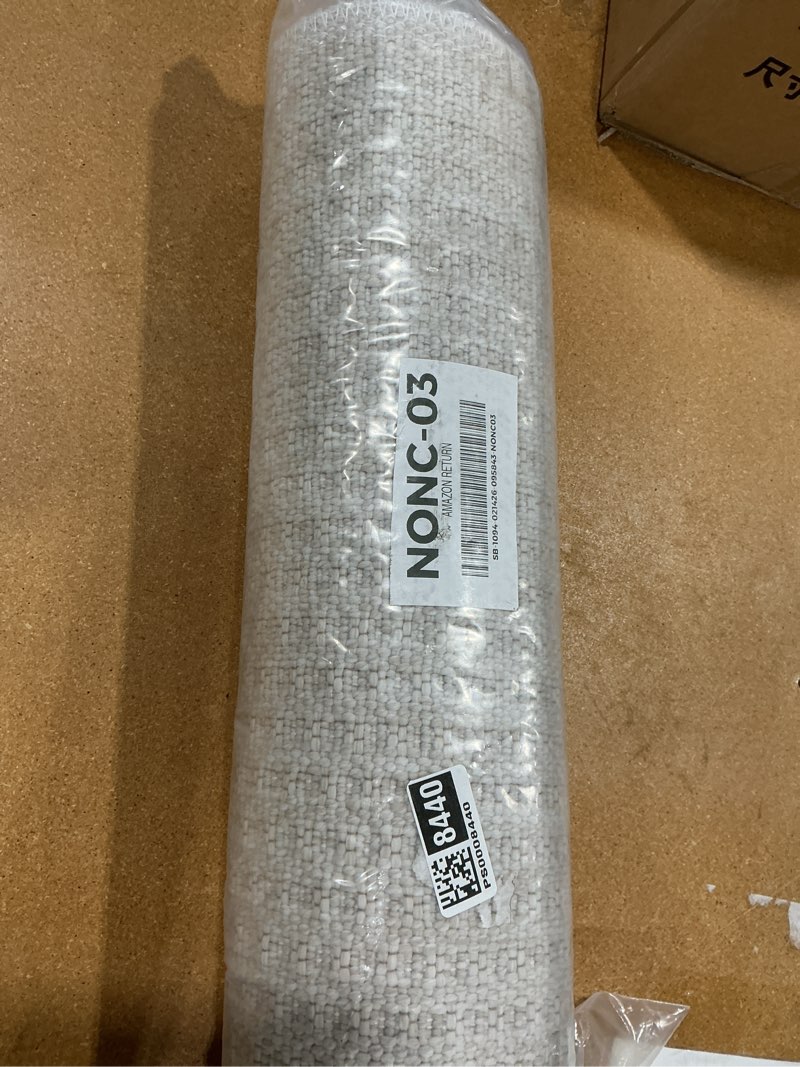 Condition photo showing New/Like New for easy jute runner rug 2x7 indoor outdoor natural rugs solid fiber rug woven area rug boho easy clean inside carpet for living room bedroom dining room hallway or outdoor patio porch (2 x 7 bone)