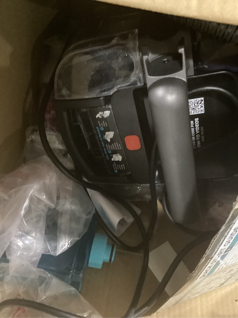 Condition photo showing Good Condition for shark stainstriker hairpro portable carpet, upholstery & area rug cleaner with pet mess & hair tools, self-cleaning, perfect for pets & car interiors, 4 cleaning tools & pet solution, copper, px251 stainstriker w/ hairpro technology