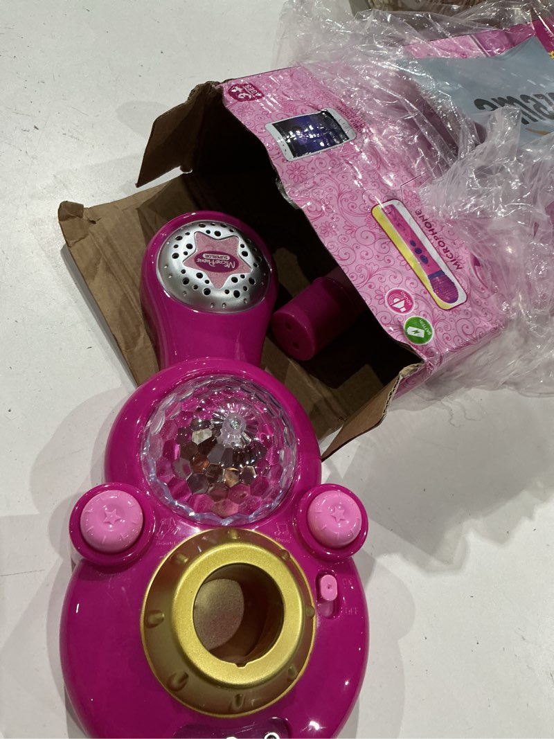 Condition photo showing Good Condition for model karaoke machine for singers,rechargeable karaoke machine toys with adjustable stand,kids microphone with flashing stage lights adjustable stand gift