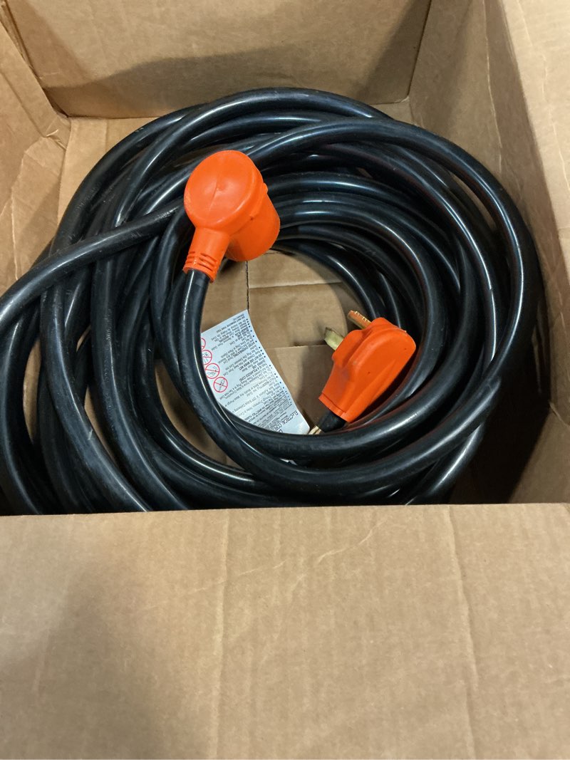 Condition photo showing Good Condition for suresave rv extension cord 50-amp | 25 feet heavy-duty power cord for generator, rv campers, and ev charging | nema 14-50p plug with handle grip, ul certified