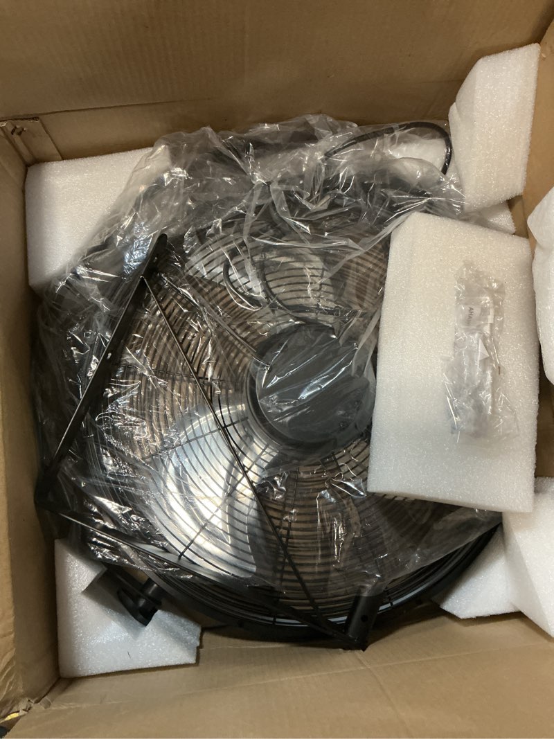 Condition photo showing Good Condition for ahawill 20 inch wall mount fan with lights,6-speed high velocity wall fan dimmable gazebo fan,360°adjustable tilt industrial outdoor fans for patio,garage,workshop,commercial,black