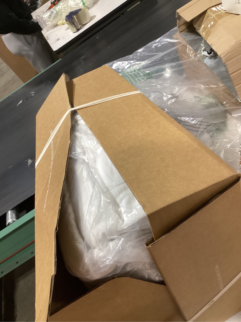 Condition photo showing Good Condition for evergracehome 100% cotton box stitch quilt bedding set queen size 3 pieces, garment-washed lightweight soft cozy coverlet, quilted bedspread sets with 2 shams for all season, bright white full/queen (92” x 96”) bright white