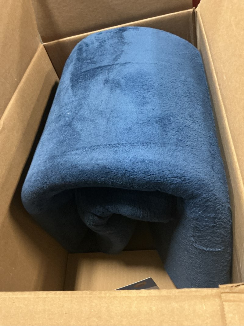 Condition photo showing As Is for 1.3" thick baby floor play mat 50x50, basic padded foam mat for tummy time crawling, non slip cushioned for babies toddlers infants kids (blue) blue 50"x50"x1.3"