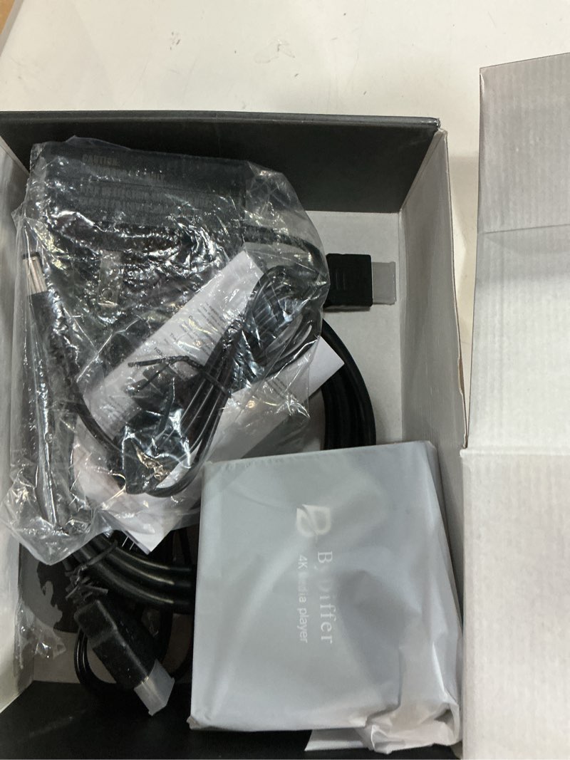 Condition photo showing Good Condition for bydiffer 4k digital media player, tv mp4 video player for usb drive/tf card, 4k@60hz digital signage hd media players with hdmi/av/optical, h.265/hevc, looping auto playback, grey