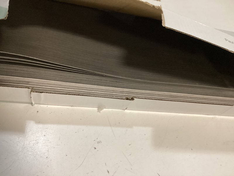Condition photo showing New/Like New for vallisco peel and stick vinyl flooring 36 pack 54 sq.ft, waterproof vinyl flooring peel and stick for office, living room, bathroom, kitchen - unique design, easy to install floor white washed 36 x 6 x 0.1 inches white washed 36
