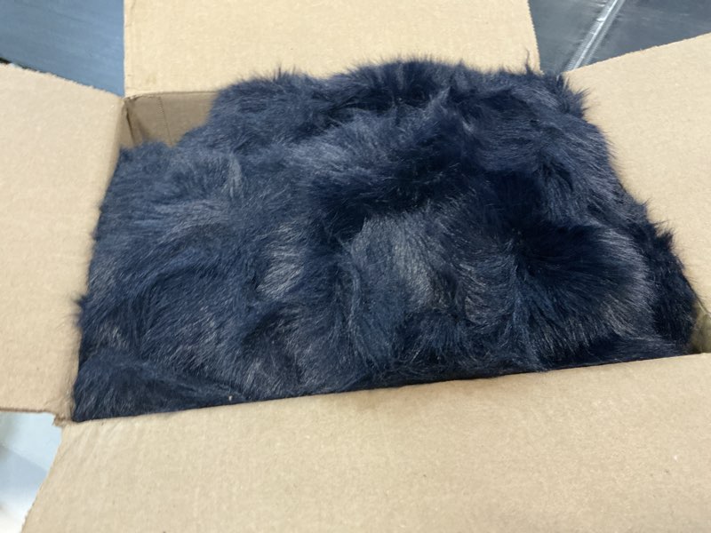 Condition photo showing Good Condition for lisa colly women's winter plus size parka overcoat long sleeve faux fur coat jacket with big hooded x-large navy blue