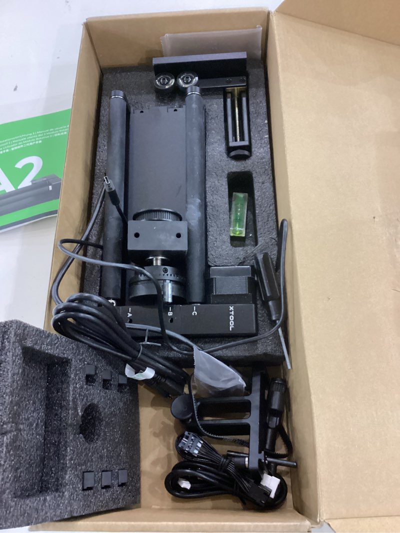 Condition photo showing As Is for xTool RA2 Pro for xTool S1, F1, F1 Ultra, P2, M1 Ultra and Most Laser Engraver (Must with Riser), Y-axis Rotary Roller for Engraving Cylindrical Objects, Wine Glass, Tumbler, Engraver Accessory