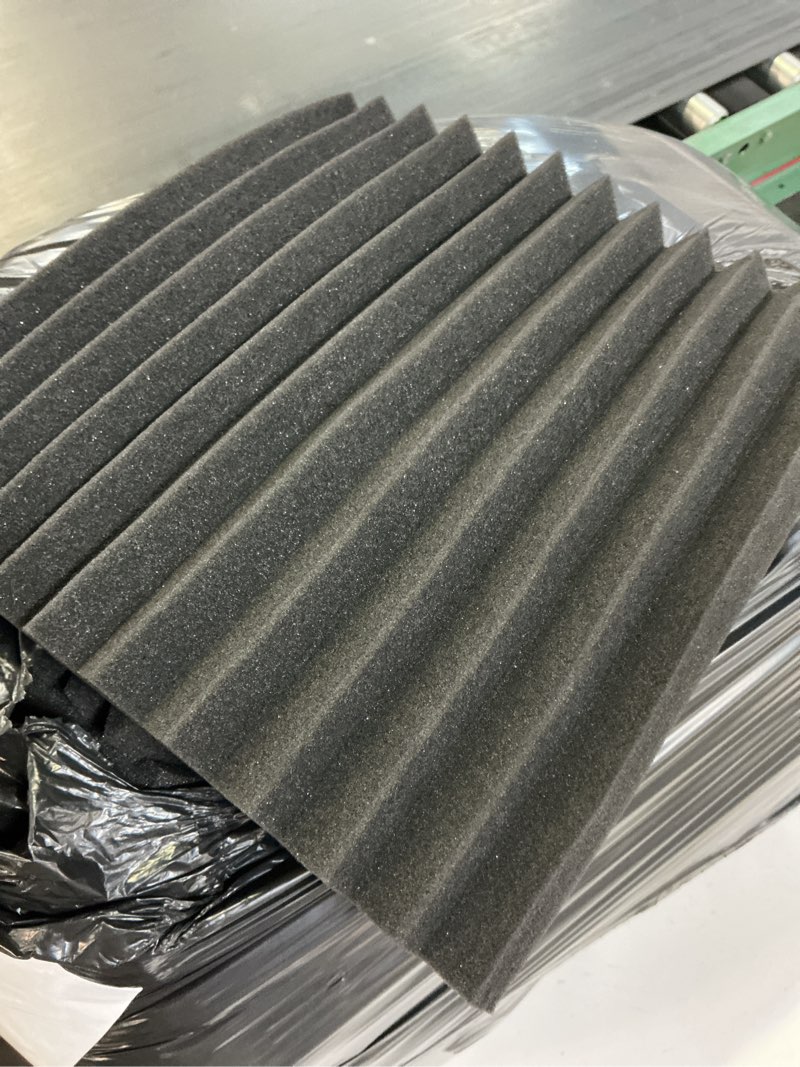 Condition photo showing As Is for 80 pack acoustic foam panels,1"x 12" x 12"sound proof foam panels,high density sound absorbing panels,soundproof wedges panels for studio recording & office & home wedge 1"x12"x12" 80p-foam