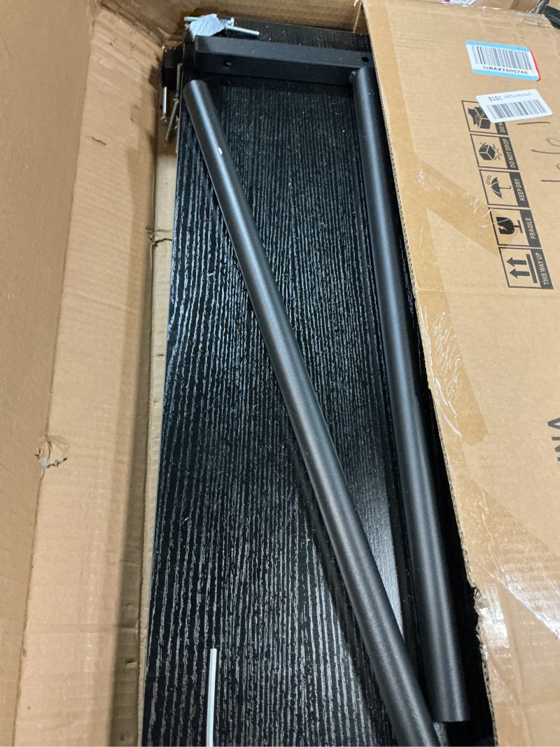 Condition photo showing As Is for Standing Desk Adjustable Height, Mobile Stand Up Desks with Wheels Small Computer Desk Rolling Desk, Portable Laptop Desk Black Standing Table Sit Stand Home Office Desks 16"x31.5" Height 27"-43.5"