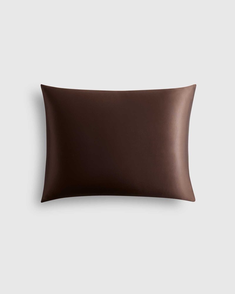 QUINCE 100% Mulberry Silk Pillowcase, King, Espresso 1 piece