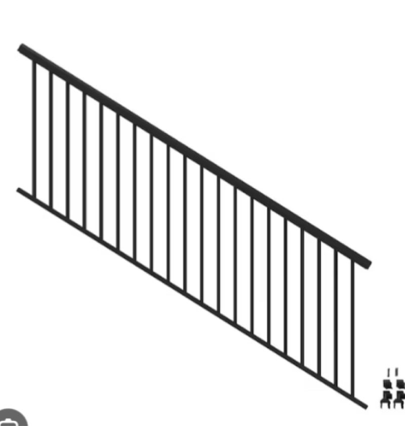 handrail Black 8FT-P2 (similar to stock photo)(handrails only)