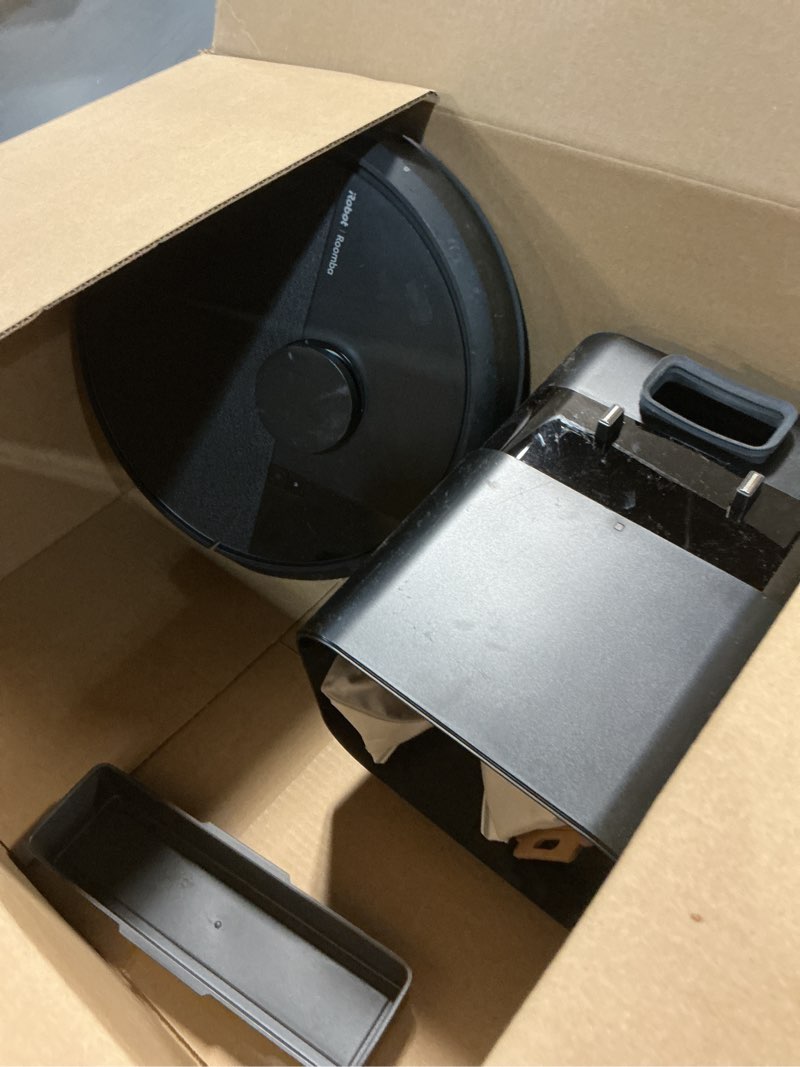 Condition photo showing As Is for iRobot Roomba 104 2in1 Vacuum & Mop Robot - Self-Empties for 75 Days, Intense Power-Lifting Suction, Vacuums All Floors, Ideal for Pet Hair, LiDAR Smart Navigation Mapping, Mops Hard Floors