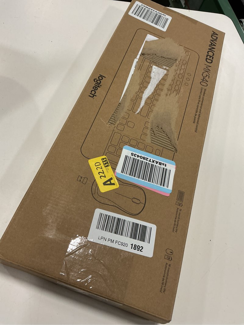 Condition photo showing As Is for Logitech MK540 Advanced Wireless Keyboard for Windows, 2.4 GHz Unifying USB-Receiver, Multimedia Hotkeys, 3-Year Battery Life, for PC, Laptop 2024 Model(keyboard only)