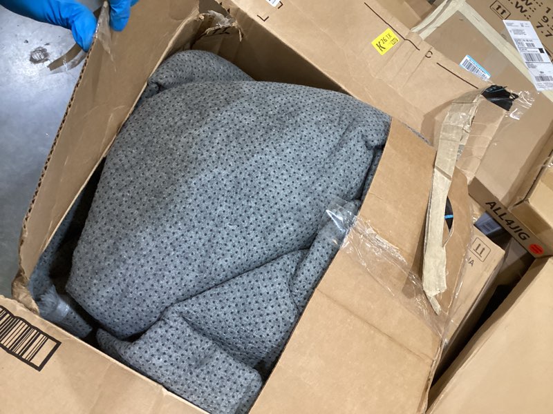 Condition photo showing As Is for Super Fluffy Area Rugs 8x10, Big Modern Shag Grey Rugs for Living Room, Soft Plush Large Bedroom Under Bed Carpet for Kids, Non Slip Boys Girls Room Home Decor for Dorm Nursery Classroom 8' x 10' (Rectangular) Grey