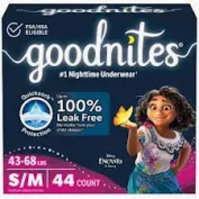 Goodnites Nighttime Underwear S/M 33 Count