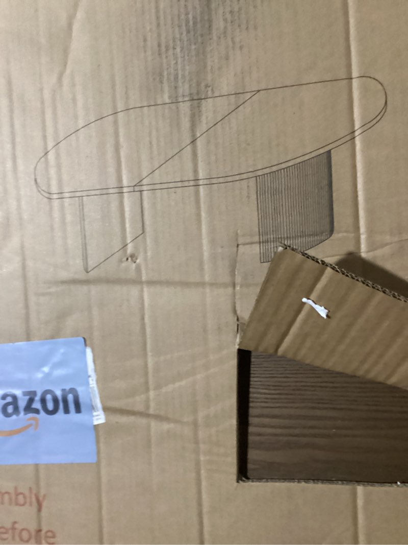 Condition photo showing New/Like New for Oval Dining Table with Double Pedestal Base for 6 People, 88-inch Kitchen Table for Dining Room, Easy to Assemble, Walnut