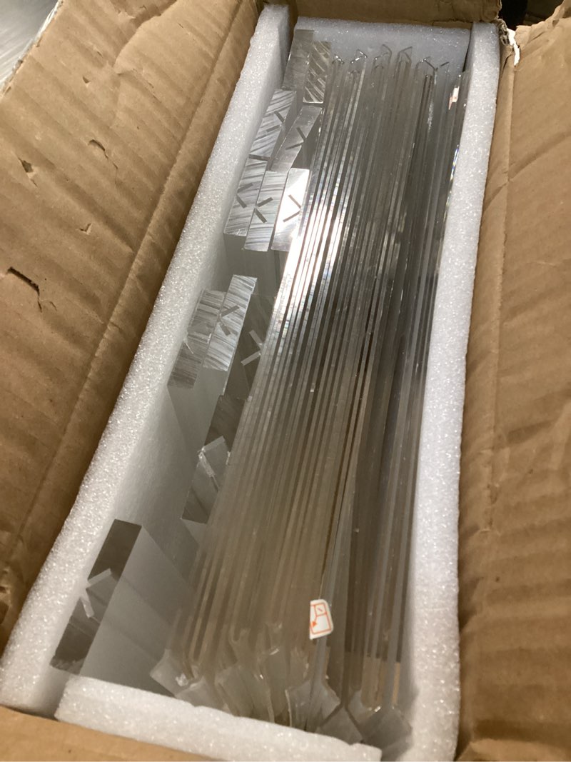 Condition photo showing Good Condition for 12 Pack Acrylic Sign Holder 8.5 x 11, Double-Sided Clear Sign Holder Plastic Stands for Display, T Shape Acrylic Table Sign Stands for Office Store Restaurants Wedding Party Decoration Vertical 12 Pack 8.5x11
