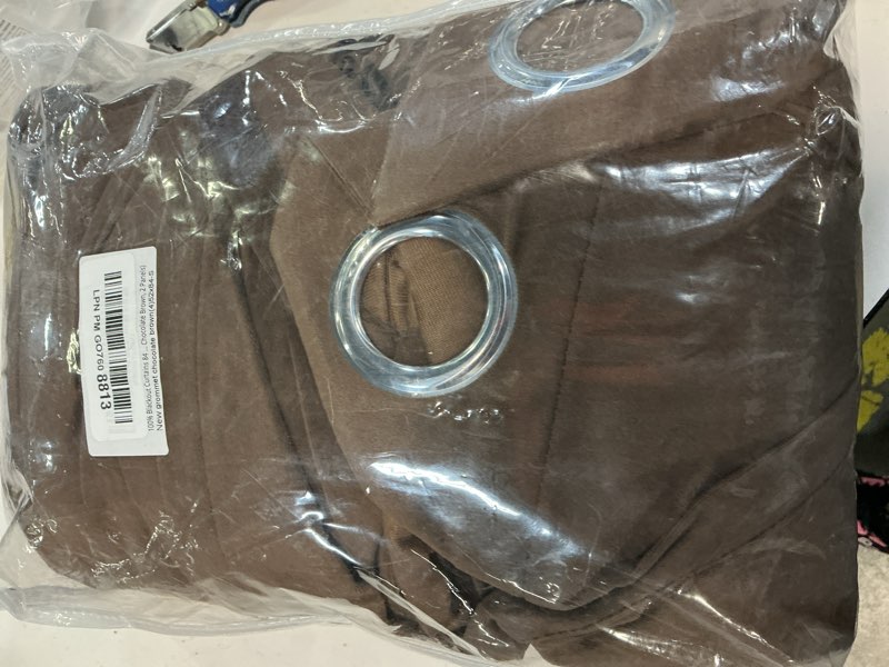 Condition photo showing Good Condition for yakamok blackout curtains 84 inches long,blackout curtain panels for bedroom, 2 thick layers grommet top thermal insulated drapes with black liner for living room(52wx84l, chocolate brown, 2 panels) 52"w x 84"l (pack of 2) chocolate brown