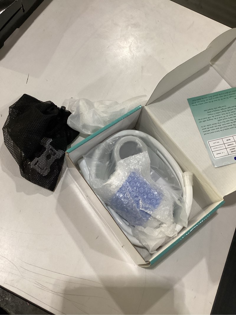 Portable Camping Shower Pump - Rechargeable Outdoor Shower Head Sprayer, Pumps Water from Bucket. Ex