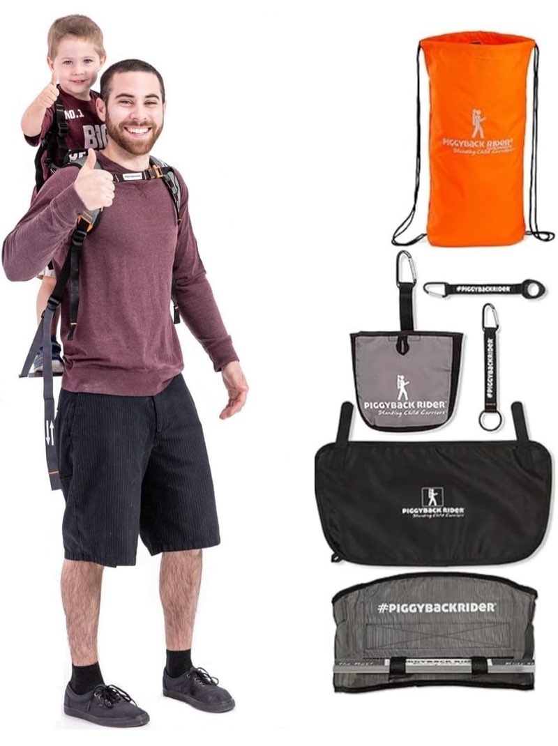 Piggyback SCOUT Toddler Carrier Backpack Deluxe with 6-Piece Accessory Set: Hip Belt, Carry Bag, Sid