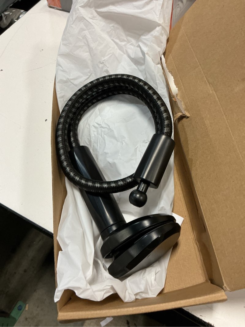 Condition photo showing Good Condition for lamicall gooseneck phone holder bed - [nylon braided] flexible arm, 38inch overall length, 360 adjustable clamp clip, overhead cell phone mount stand for bed, desk, 4-7” cellphone, gifts black