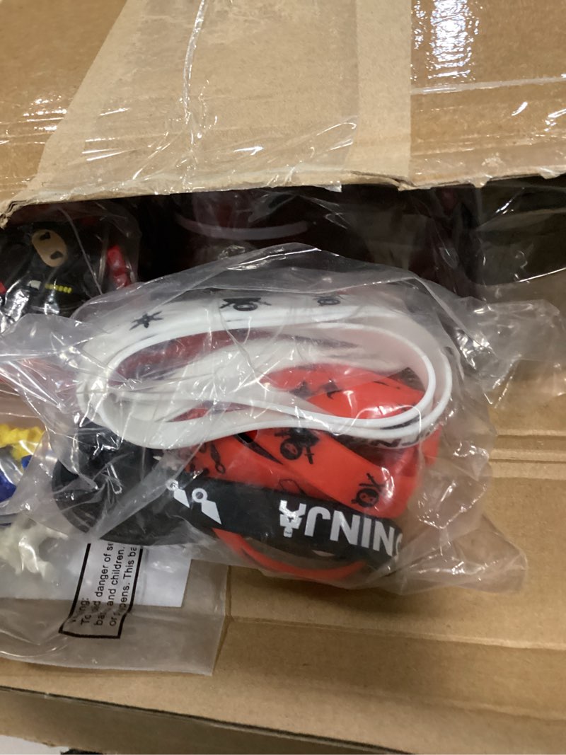 Condition photo showing Good Condition for spakon 113 pcs ninja piñata birthday party supplies piñata set 16 mini notebook 16 pencil 16 keychain 16 silicone bracelet 16 mini ninjas 16 sticker 16 stamp party supplies gifts set