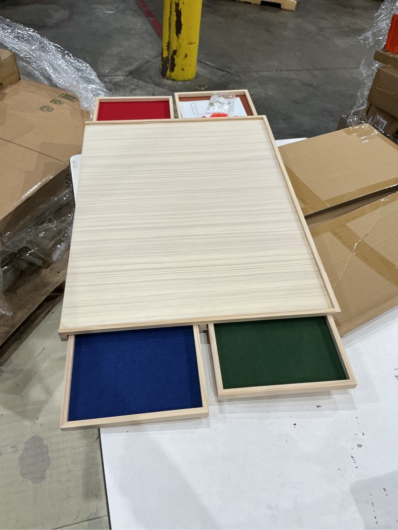 Condition photo showing Good Condition for item similar// rotatable 360-degree wheels puzzle board with drawers  lightweight portable wooden puzzle table for adults