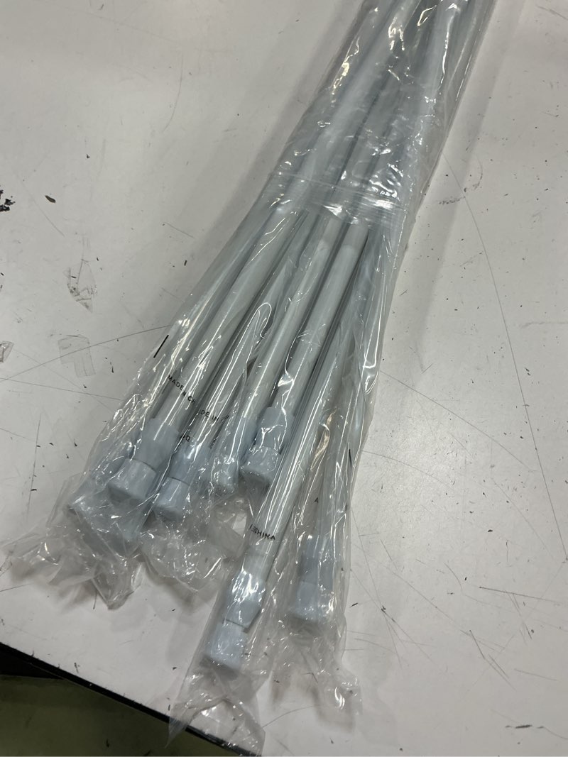 Condition photo showing New/Like New for tension rods 28 to 48 inches 8 pack spring tension rods,adjustable extension spring rods closet rod cupboard bars thin tension curtain rod for windows,kitchen, bathroom,cupboard,wardrobe (white) white 28-48 inches