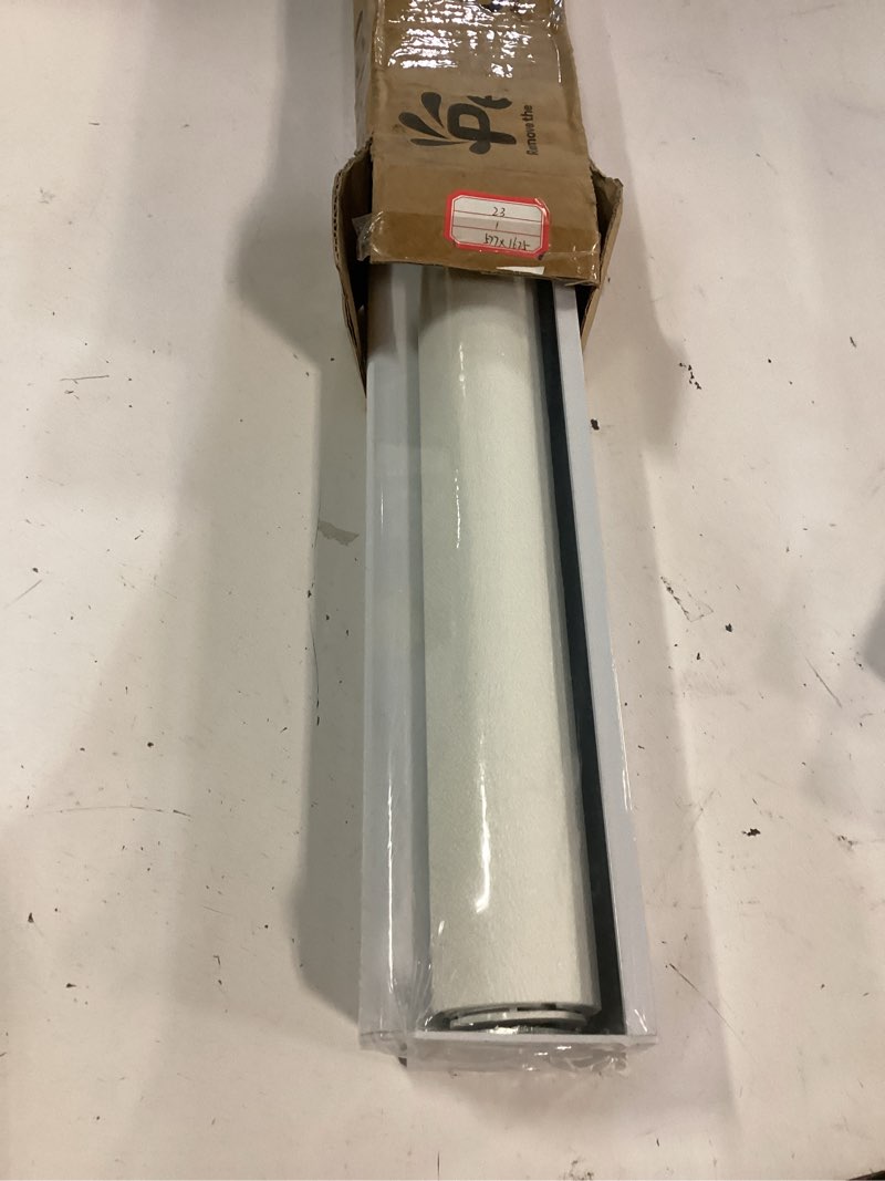 Condition photo showing New/Like New for zebra roller shades, cordless zebra blinds for window, dual layer roller window blinds for indoor, light control light filtering for day and night, 23''w x 64''h, white white 23"w x 64"h
