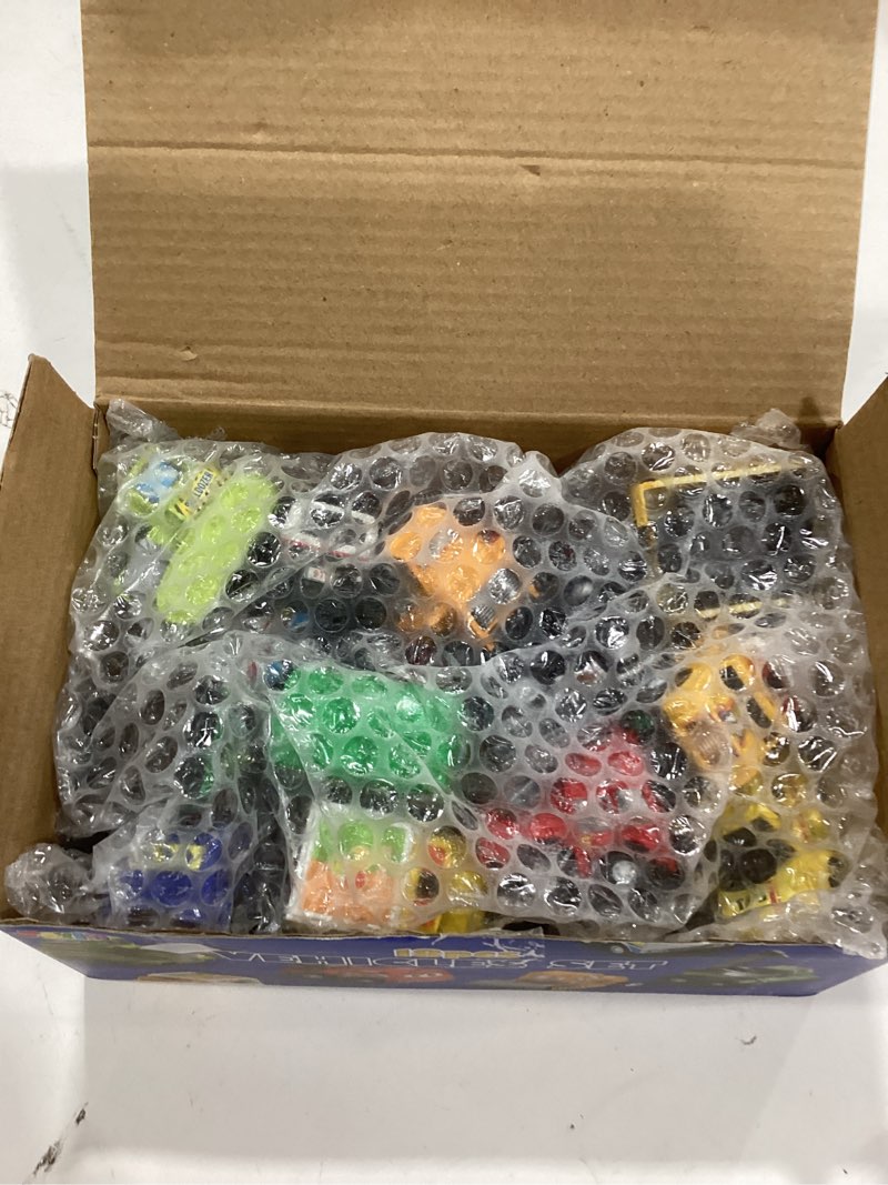 Condition photo showing Good Condition for joyin 18 pcs pull back city cars and trucks toy vehicles set, friction powered mini cars toys for toddlers, party favors for kids 3-5, birthday gifts for boys and girls, goodie bag stuffers