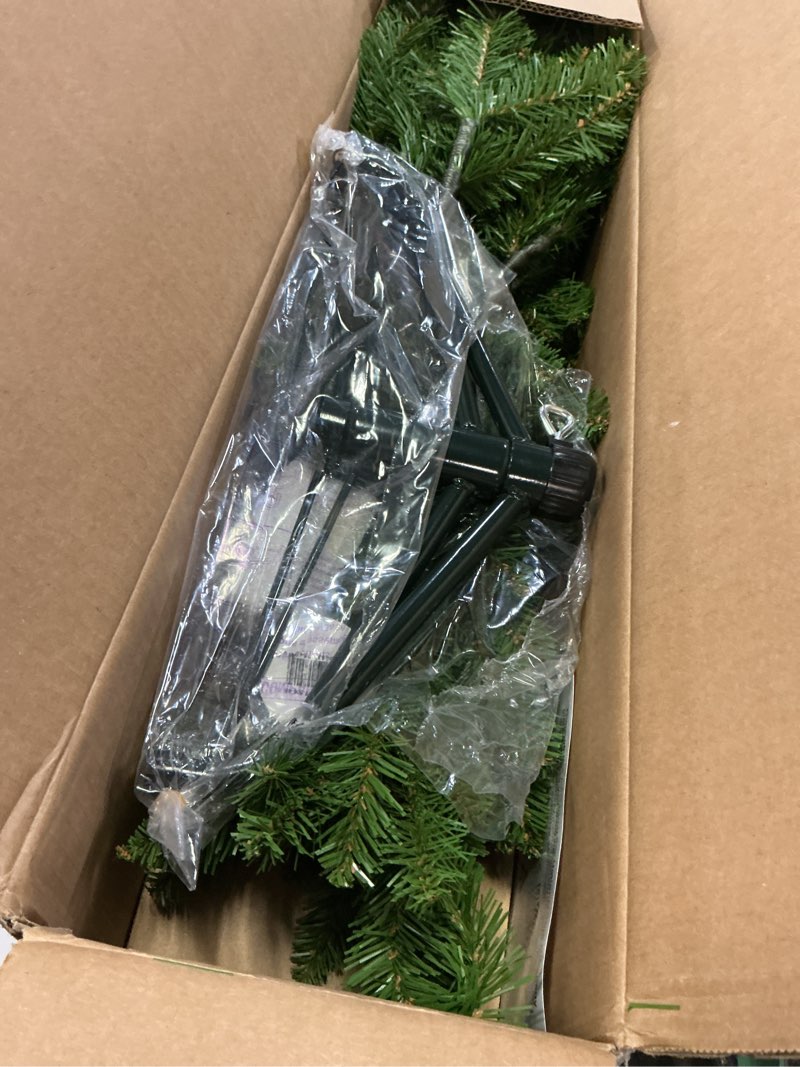 Condition photo showing Good Condition for national tree company 4 ft unlit kingswood fir mini artificial slim christmas tree, 269 tips, includes stand, green 4ft green