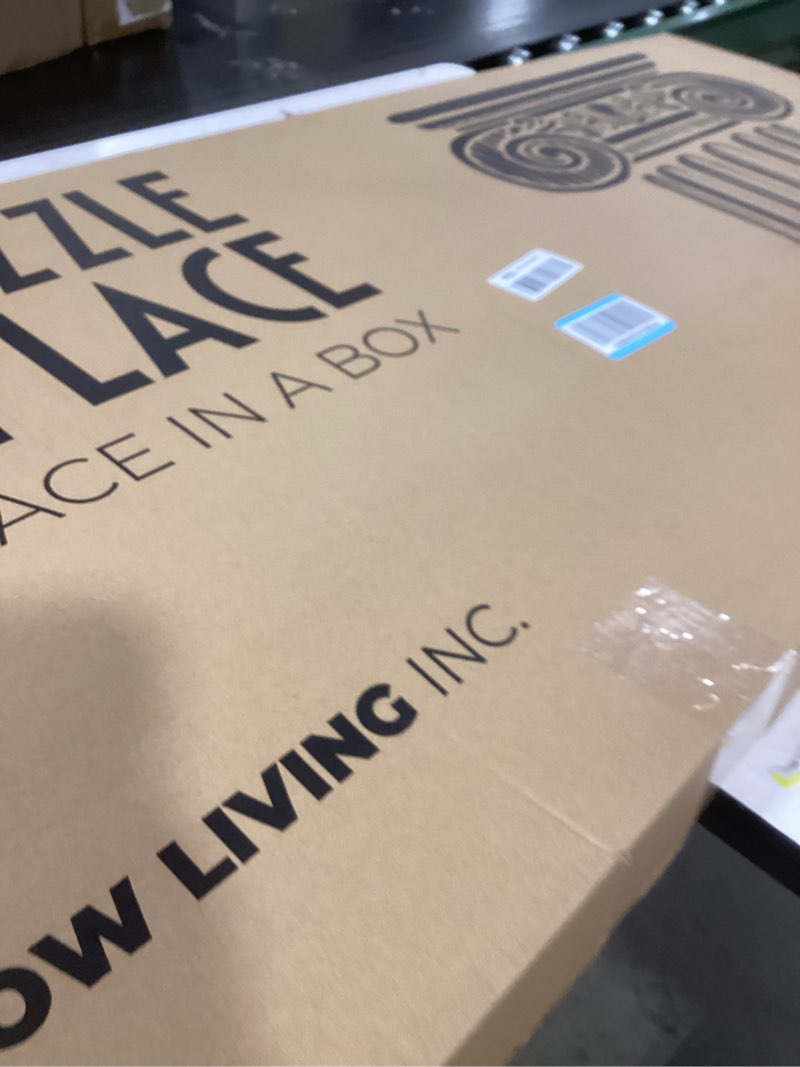 Condition photo showing New/Like New for Mobile Fireplace Hearth - Freestanding Mantel Surround 10 Minutes DIY Kit for Renters - Digital White Cozy Fireplace Frame fireplace1