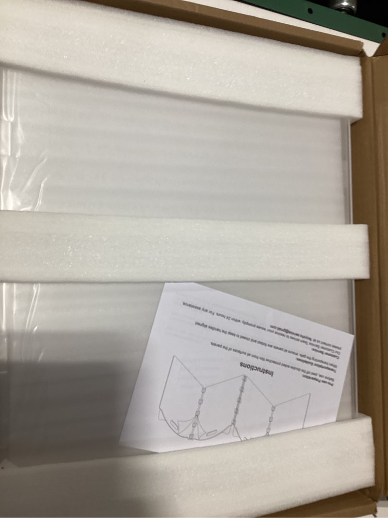 Condition photo showing As Is for Clear Acrylic Freestanding Dog Gates for The House – Folding 4-Panel Pet Gates for Doorways, Stairs, and Rooms, Transparent Indoor Barrier for Dogs, Puppies, and Cats