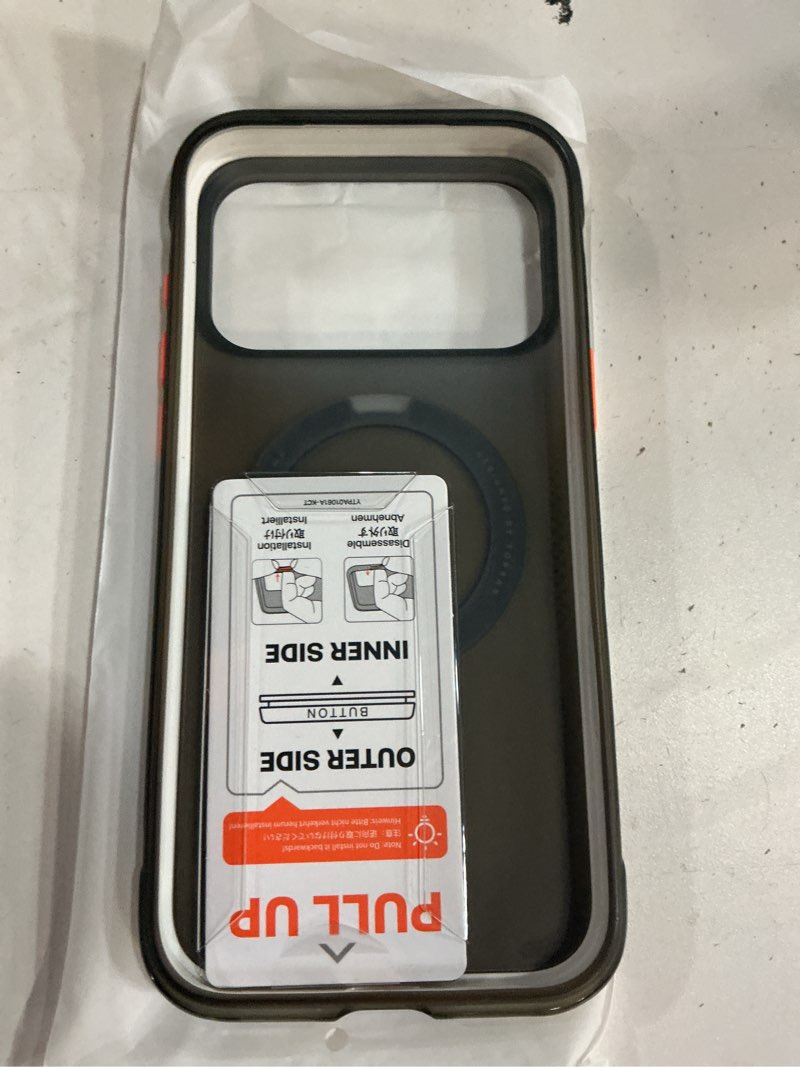 Condition photo showing New/Like New for torras ostand q3 air for iphone 17 pro max case with 360 magnetic stand, fit for magsafe, mil-grade drop tested, camera control button, shockproof phone case for iphone 17 pro max 6.9", horizon orange horizon orange iphone 17 pro max 6.9"