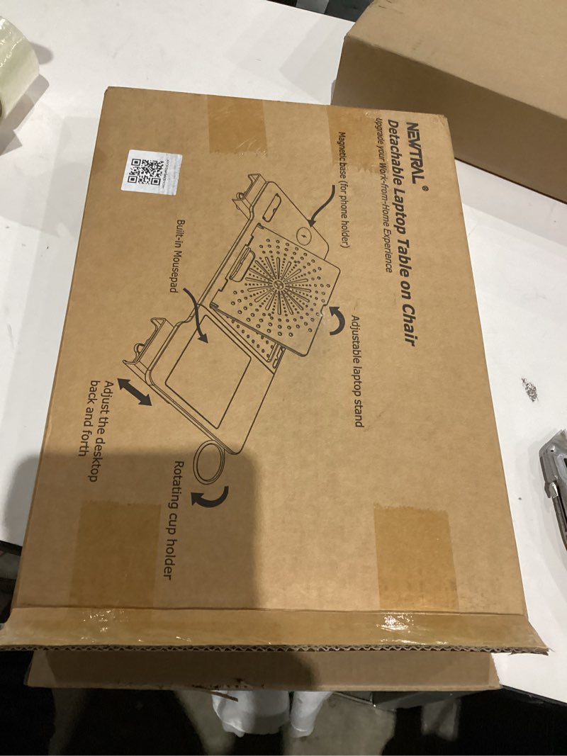 Newtral Laptop Bed Tray Desk, Height & Angle Adjustable Foldable Laptop Stand w/Cup Holder, Mousepad