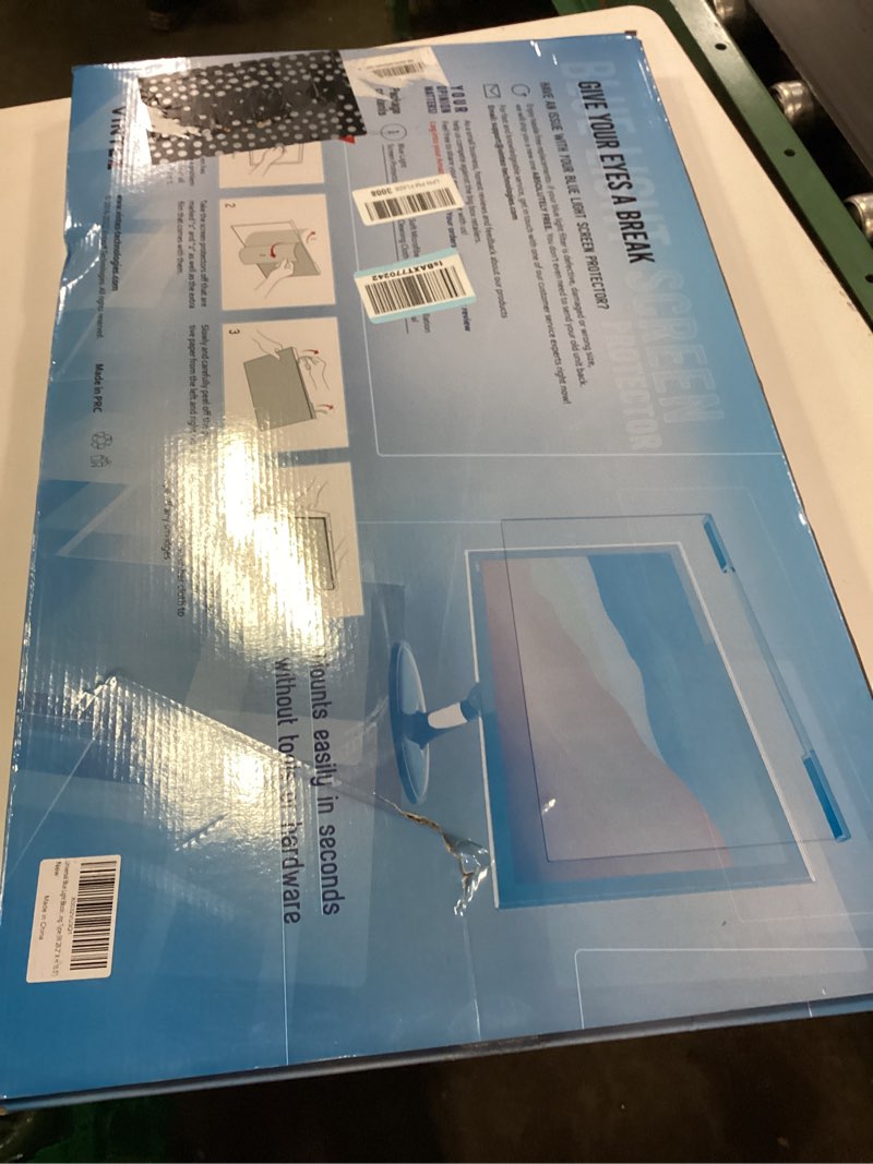 Condition photo showing New/Like New for vintez blue light screen protector for 31.5, 32 inch computer monitor and laptop – anti-uv blue light blocking film for desktop pc, eye protection filter, 28.2" x 16.5", 1 pack 1 pack 30"-32'' diagonal (16:9/16:10)