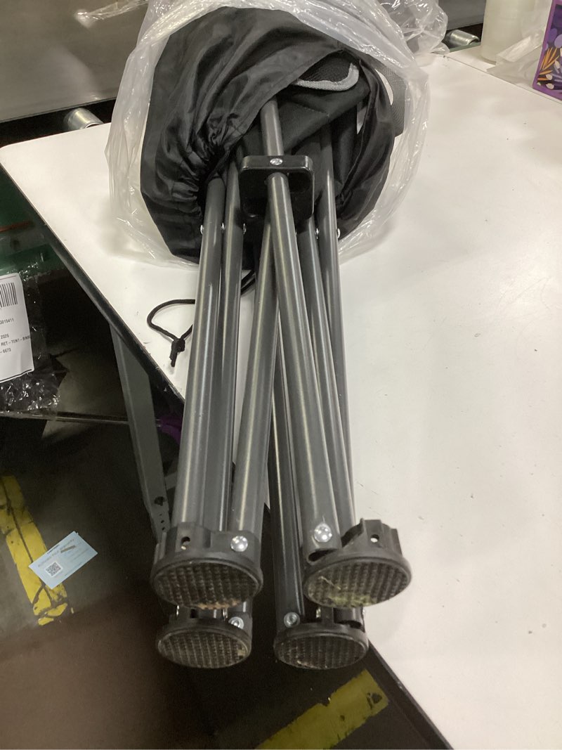 Condition photo showing New/Like New for Homcosan Oversized Heated Camping Chair for Adults Without Power Bank, Portable Outdoor Chairs with 3 Heat Levels, Foldable Lawn Chairs Perfect for Camping, Picnics, Fishing (Grey) Heated Grey-oversized 1 PC