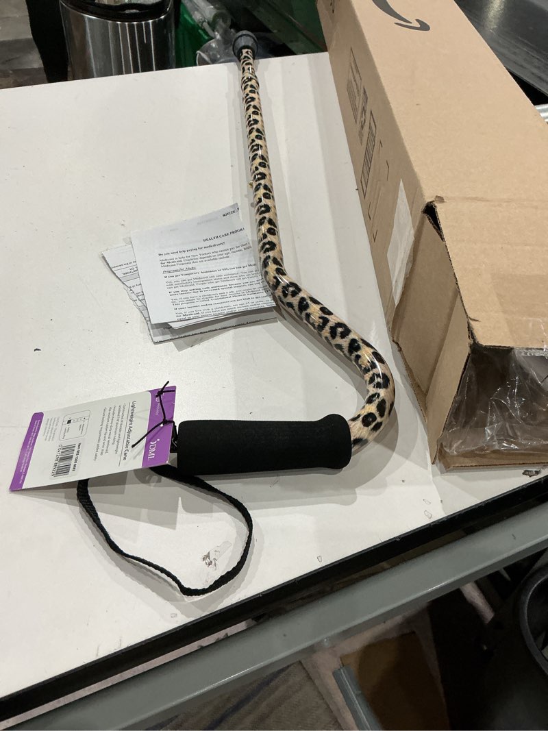 Condition photo showing Good Condition for dmi adjustable designer cane with offset handle leopard 1 count (pack of 1)